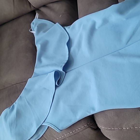 LuLu's Women's Prom Dress Elegant Powder Blue One-Shoulder Dress Pastel Sz M NWT - Picture 5 of 7